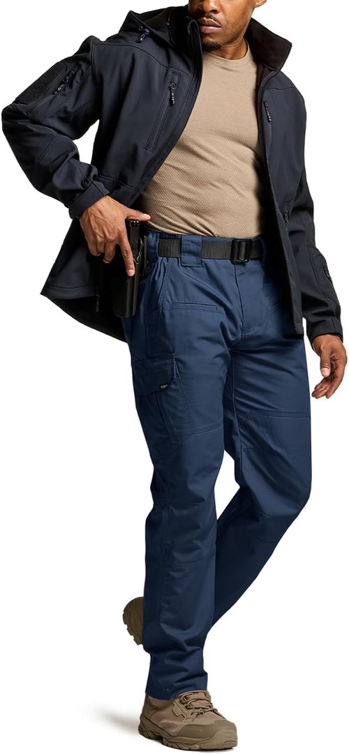 CQR Men's Tactical Pants - Lightweight Water-Resistant Ripstop Cargo Pants for Hiking & Work