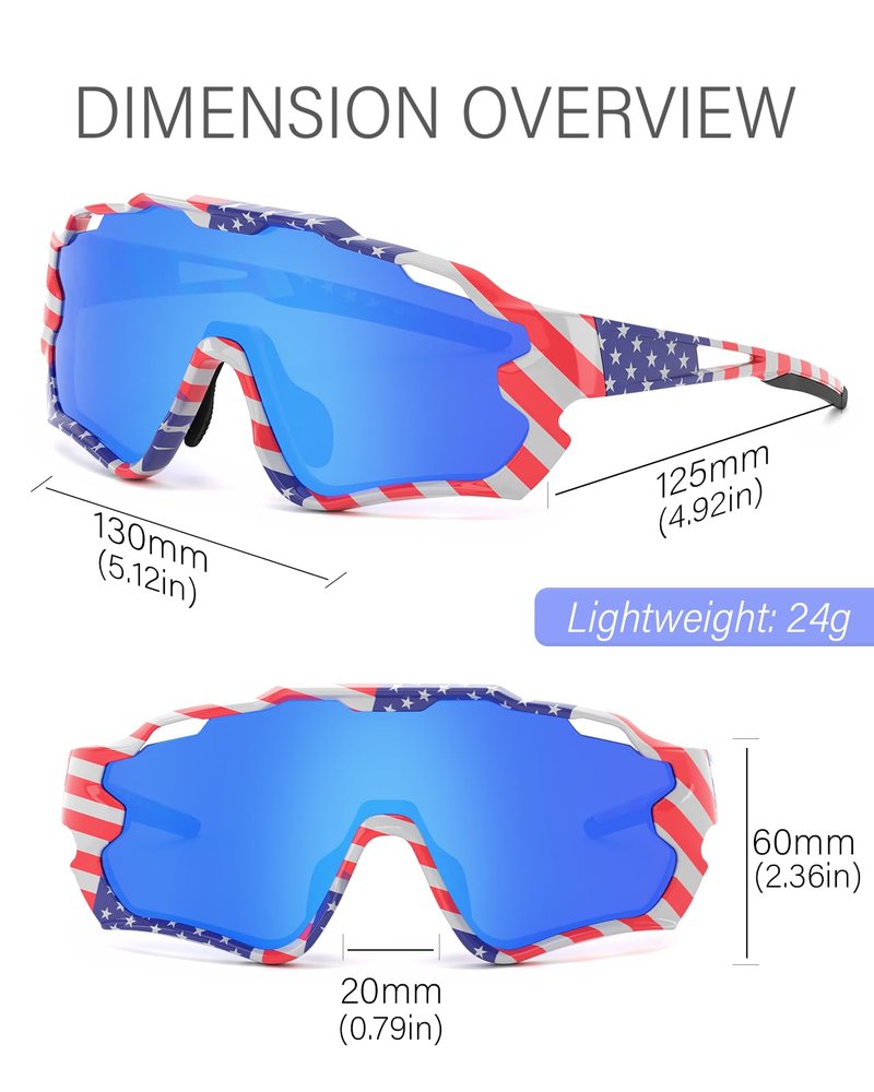 CMBJJU Kids Sunglasses,Youth Baseball Glasses for Boys Girls Age 6-14,Sports UV Protection Goggles (2PCS-Black Black+Blue Red-B01)