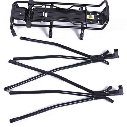 Aluminum Alloy Bicycle Rear Rack, Adjustable Bike Cargo Racks with Reflector, Maximum Load 220lbs