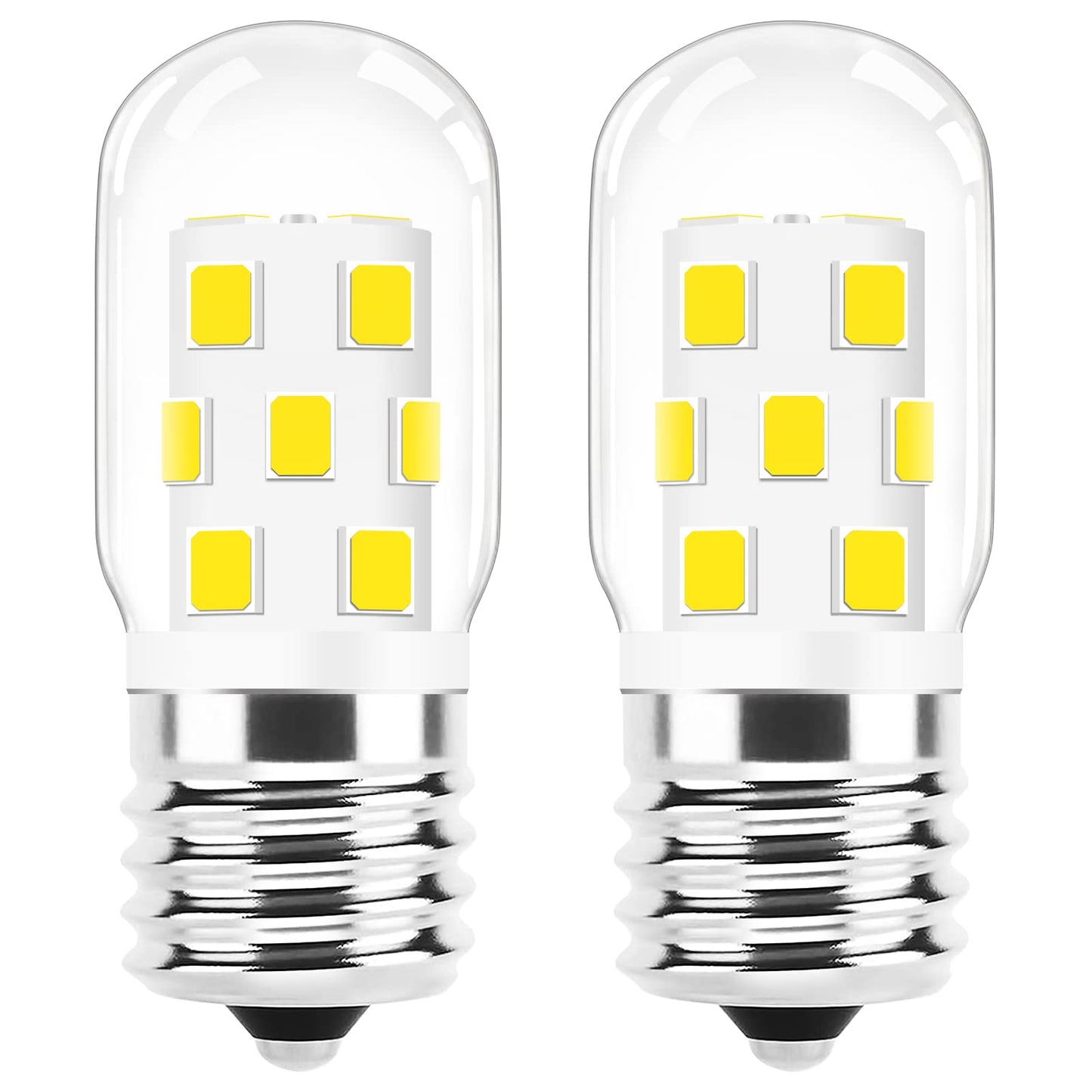 E17 LED Bulb Dimmable,30W-40W Incandescent Equivalent,Natural White 4000K,Fit for LG Whirlpool Frigidaire Kenmore GE Over The Range Microwave,125V 3W 360Lumens,Repalces 6912W1Z004B,8206232A,2Pcs