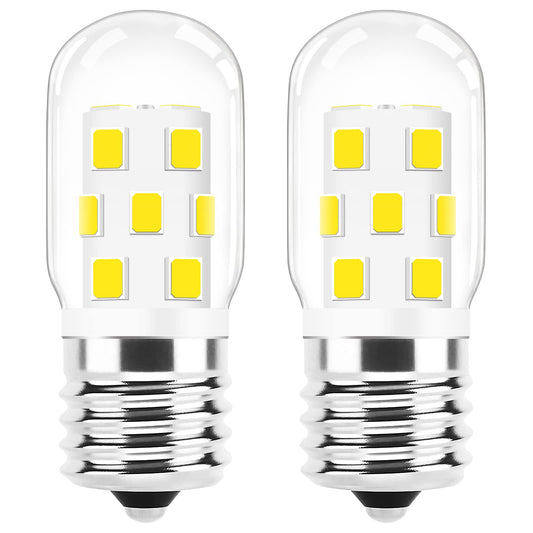 E17 LED Bulb Dimmable,30W-40W Incandescent Equivalent,Natural White 4000K,Fit for LG Whirlpool Frigidaire Kenmore GE Over The Range Microwave,125V 3W 360Lumens,Repalces 6912W1Z004B,8206232A,2Pcs
