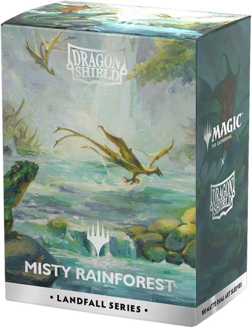 Dragon Shield | Matte Dual Art Sleeves | 100 Count - Smooth & Durable TCG Protection | Misty Rainforest Design