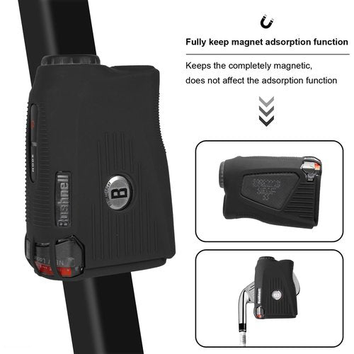 JAWEGOLF Silicone Case Compatible with Bushnell Pro X3/X3+ Golf Rangefinder (Black)