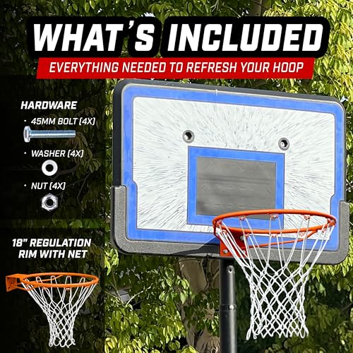 18" Steel Basketball Rim - Fixed Mount for Replacement Use