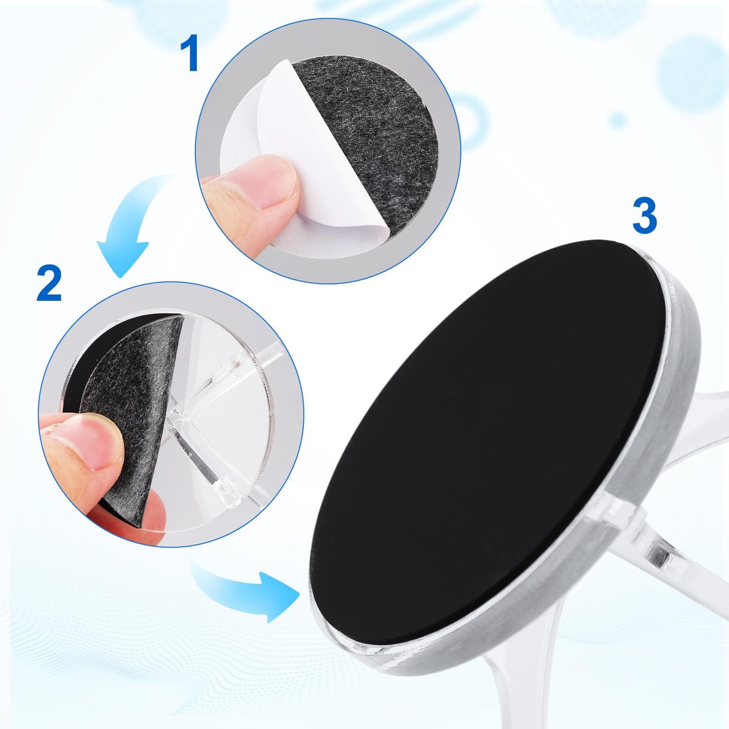 PEUTIER 2pcs Pickleball Stand Holder, Acrylic Ball Stand Sports Ball Display Rack Small Ball Display Holder with 2pcs Anti-skid Rubber Pads for Pickleball, Golf Ball, Softball...