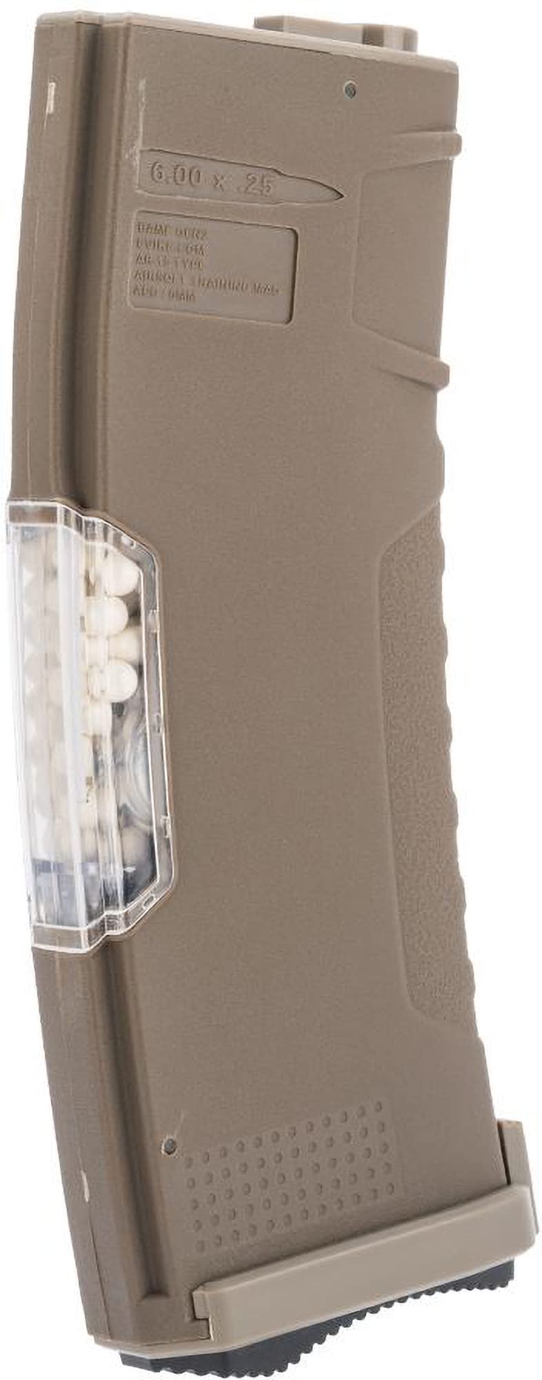Evike Airsoft - BAMF GEN2 Polymer 450rd Hi-Cap Flash Mag for M4-Style Series Airsoft AEGs (Model: Tan / 3 Pack)