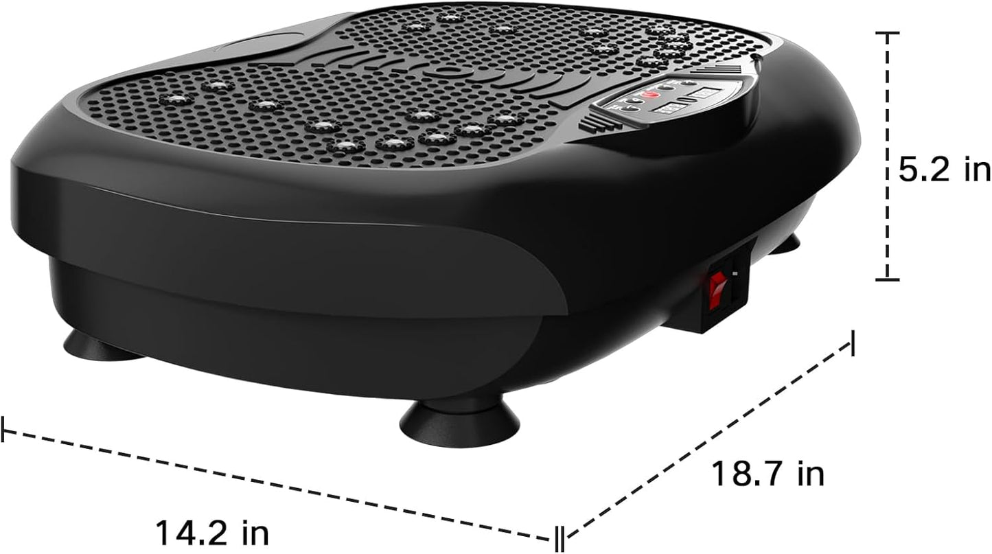 Natini Vibration Plate Exercise Machine - Whole Body Workout for Weight Loss | Lymphatic Drainage with Remote & Bands