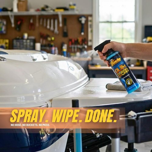 Ducky Products Quik Clean & Wax - Versatile Spray Cleaner for Car, Boat, Motorcycle & RV - 16 oz