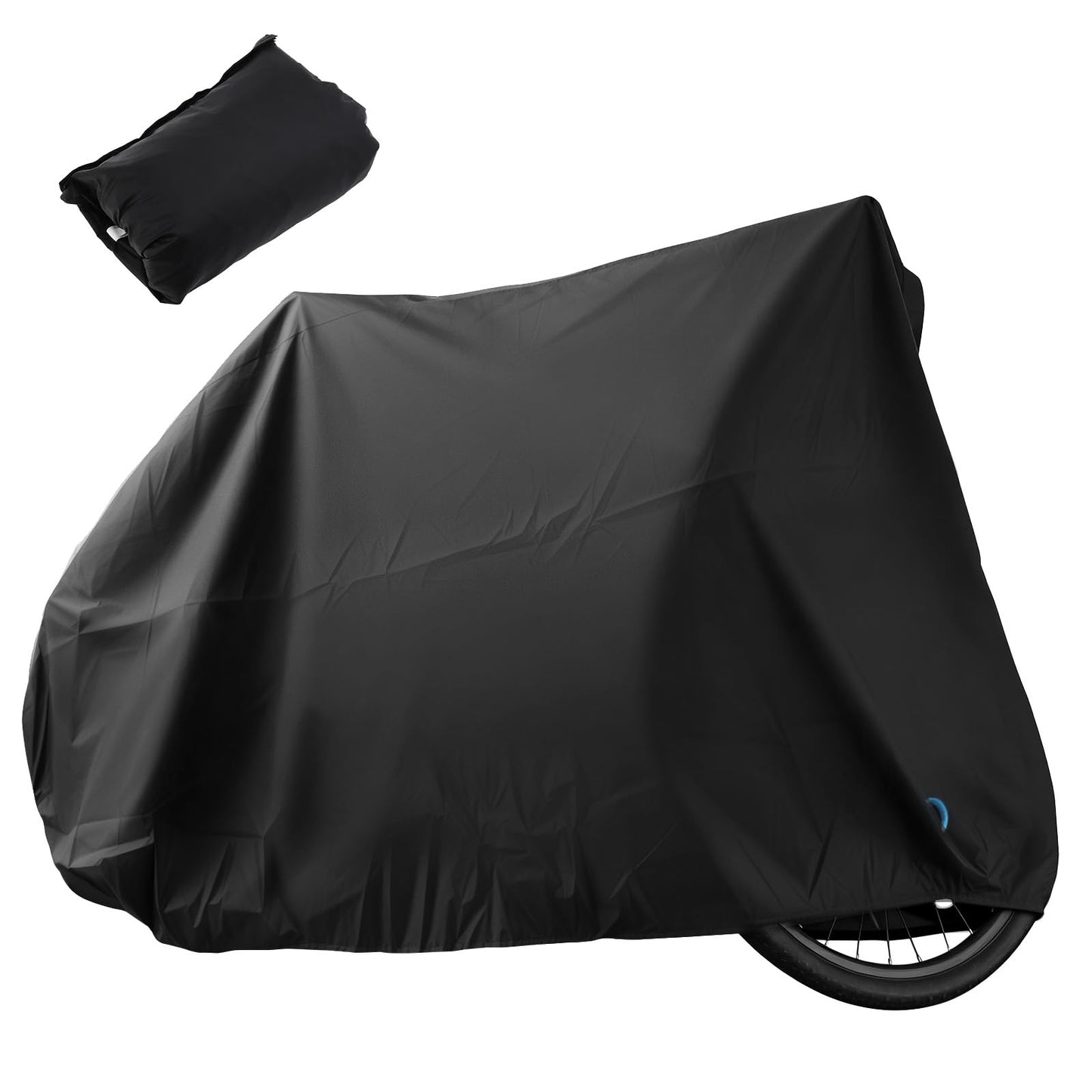 Bike Cover Heavy-Duty Nylon Waterproof, All Season Outdoor Bicycle Cover for E-Bike, Mountain & Road Bike, Windproof Dustproof UV Protection with Lock Hole & Carry Bag (Fits up to 29 Inch Wheels)