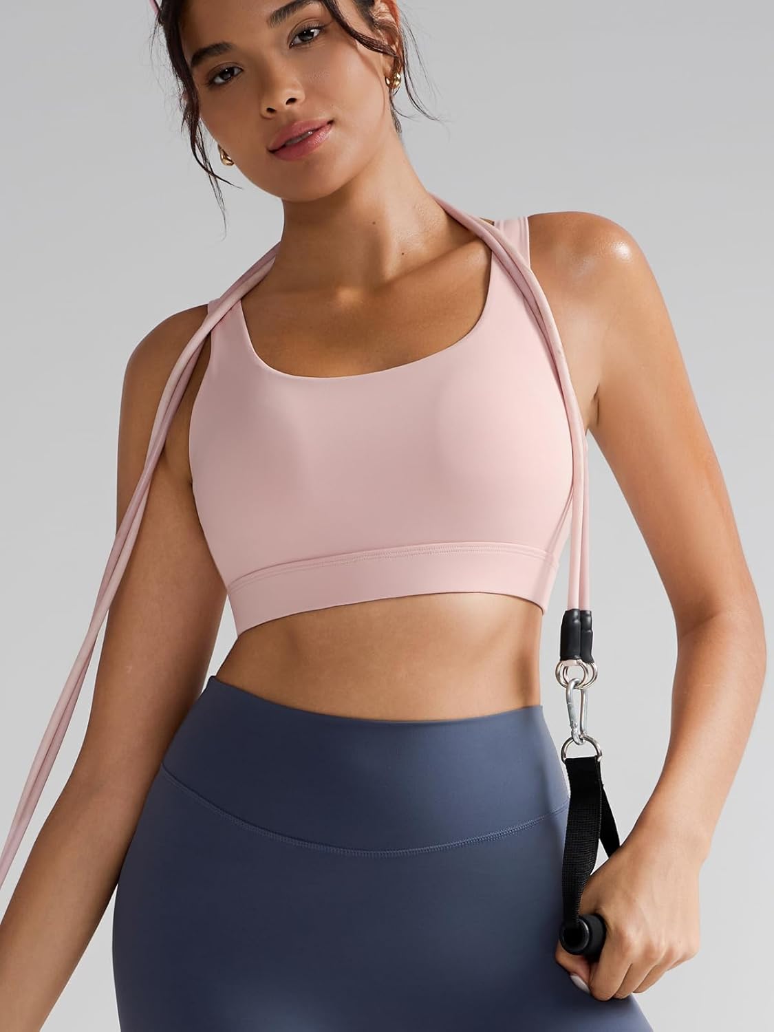 RUNNING GIRL High Impact Sports Bra - Racerback Design for Ultimate Comfort | Longline Push-Up Style