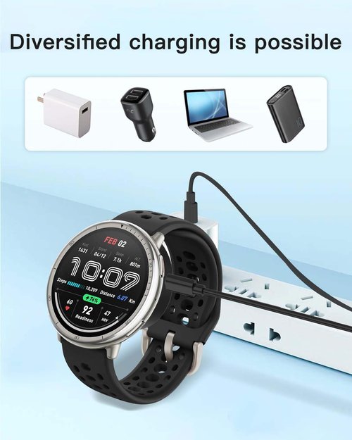 Charger Cable for Amazfit Active 2/Amazfit Active 2 Square,Replacement Magnetic Charging Cable for Amazfit Active 2 Square/Amazfit Active 2, Magnetic Fast Charging,3.3ft