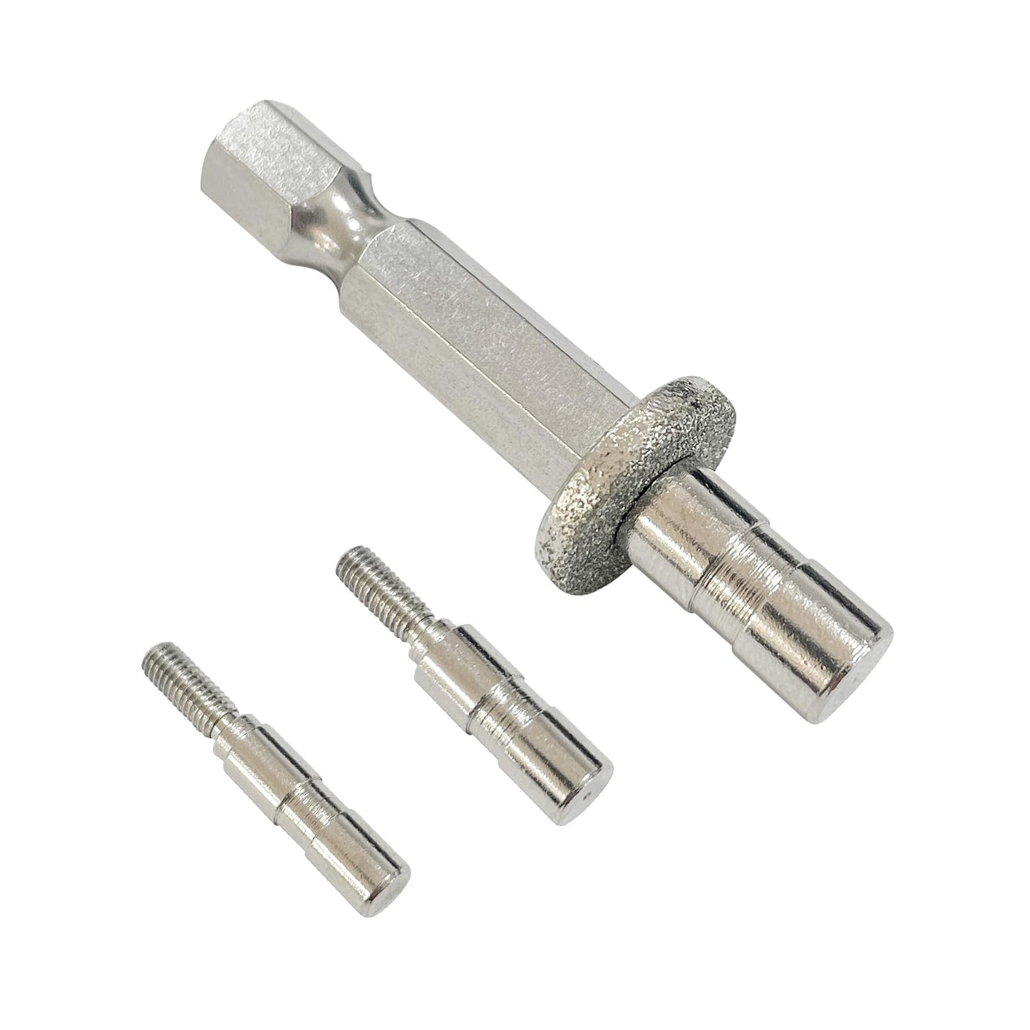 scottchen PRO Arrow Squaring Tool for Archery - Drill Powered Diamond Abrasive Spinner - Includes Mandrels for .166, .204, .244 Carbon & Aluminum Shafts - 1 Pack