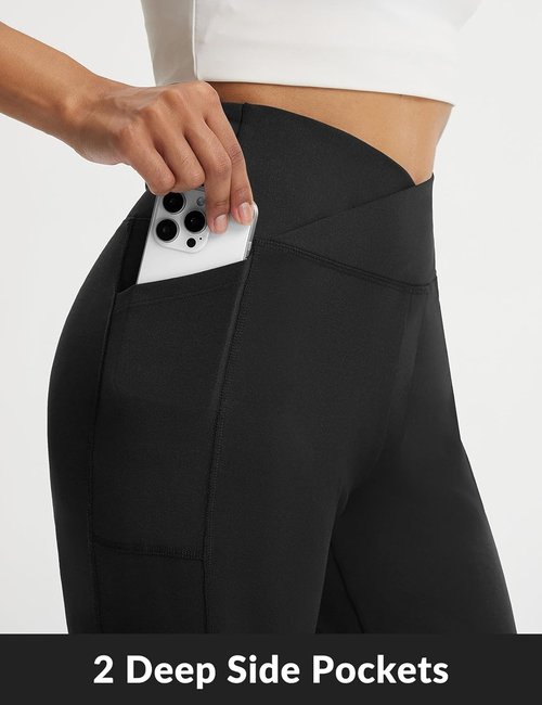 BALEAF Women's Bermuda Long Shorts with Pockets 9" Above Knee Length High Waisted Stretch Walking Athletic Dressy Casual
