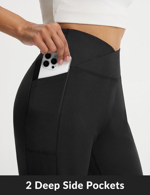 baleaf Women's Bermuda Long Shorts 9" Above Knee Length Stretch Walking Athletic Dressy Casual Summer Black L