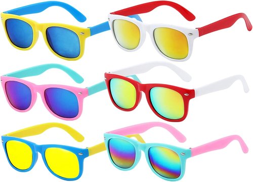 GoodUping Kids Sunglasses - UV Protection 6-Pack | Perfect Party Favors for Ages 3-6
