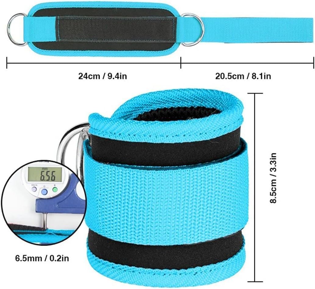 Skiennix Ankle Resistance Band - Adjustable Padded Strap for Glute Kickbacks | 1 Pack