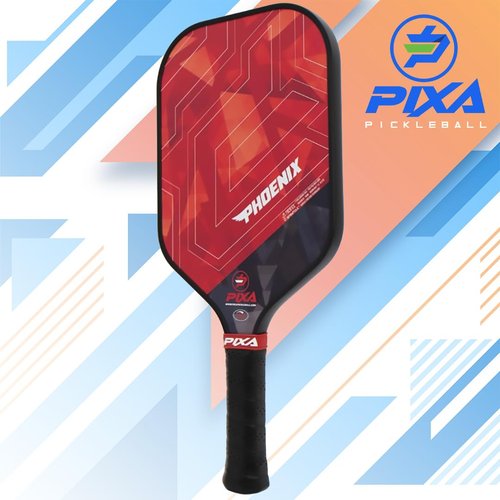Phoenix T300 Carbon Fiber Pickleball Paddle – Grit-Textured Surface for Spin & Control, 16mm Polypropylene Honeycomb Core, Tennis-Length Handle, Lightweight, USAPA Approved – PIXA Pickleball
