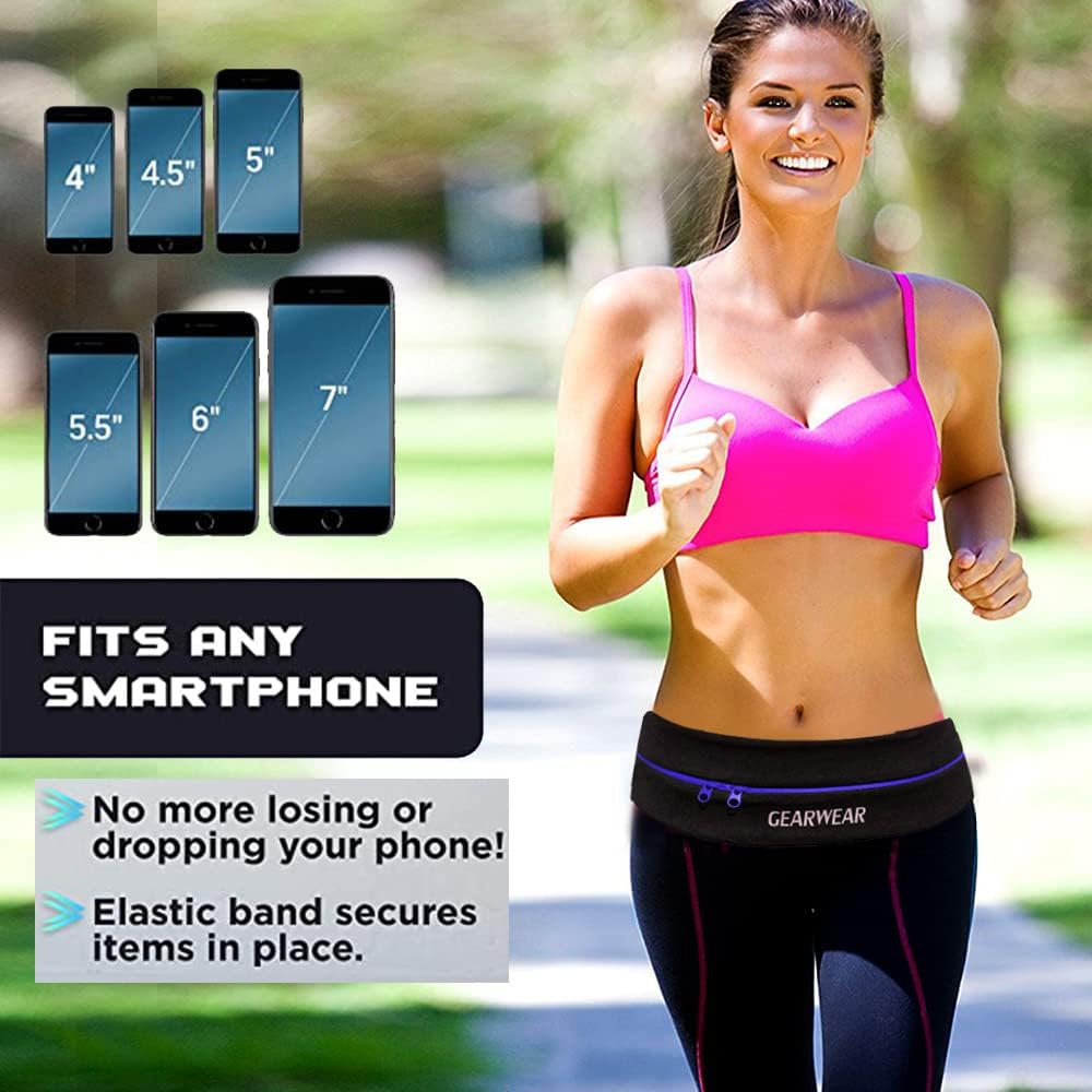 Skiennix Running Belt - Adjustable Fanny Pack for Men & Women | Ideal Storage for Phone & Essentials