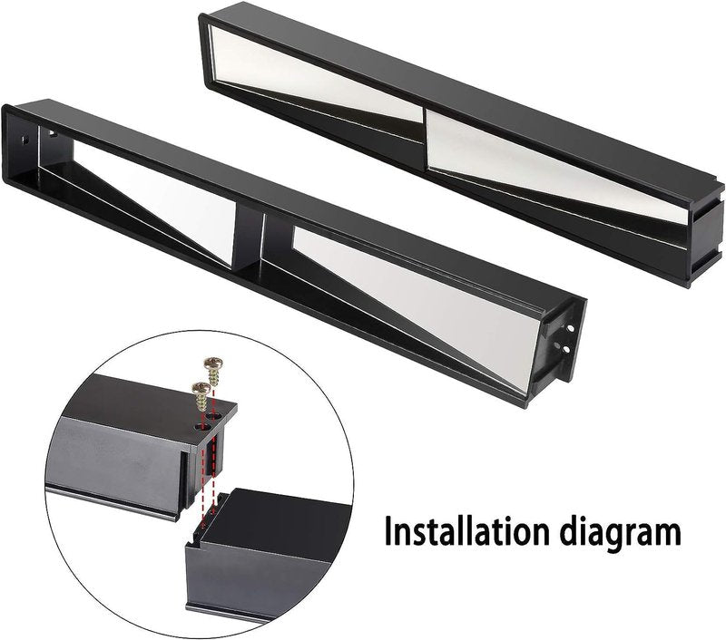 10L0L Universal Golf Cart 4 Panel Mirror for Yamaha EZGO Club Car, Eliminate Blind Spots Wide Angle Rear View Mirror