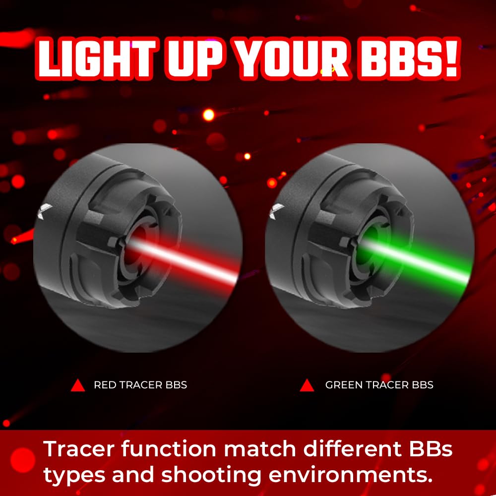 ACETECH Airsoft Riffle Tracer Unit Predator X with AT2000RII Module Glow in the Dark Green/Red BB LED Beam Lighting Effect (Modle X)