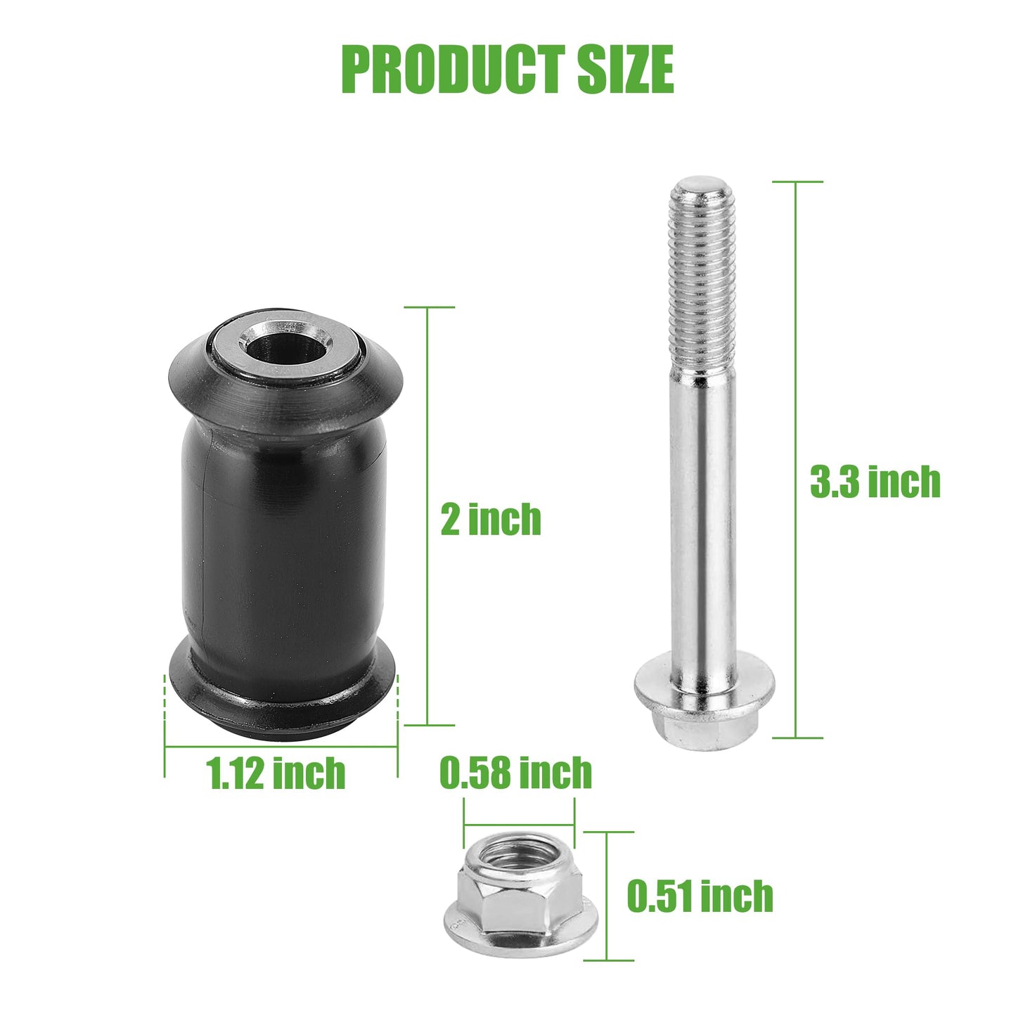 10L0L Golf Cart Front Lower Control Arm Bushing Kit for Yamaha G2 G8 G16