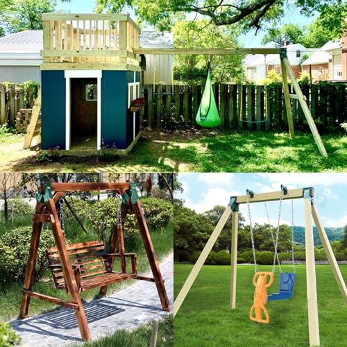 A-Frame Swing Set Bracket Set with Mounting Hardware - Green