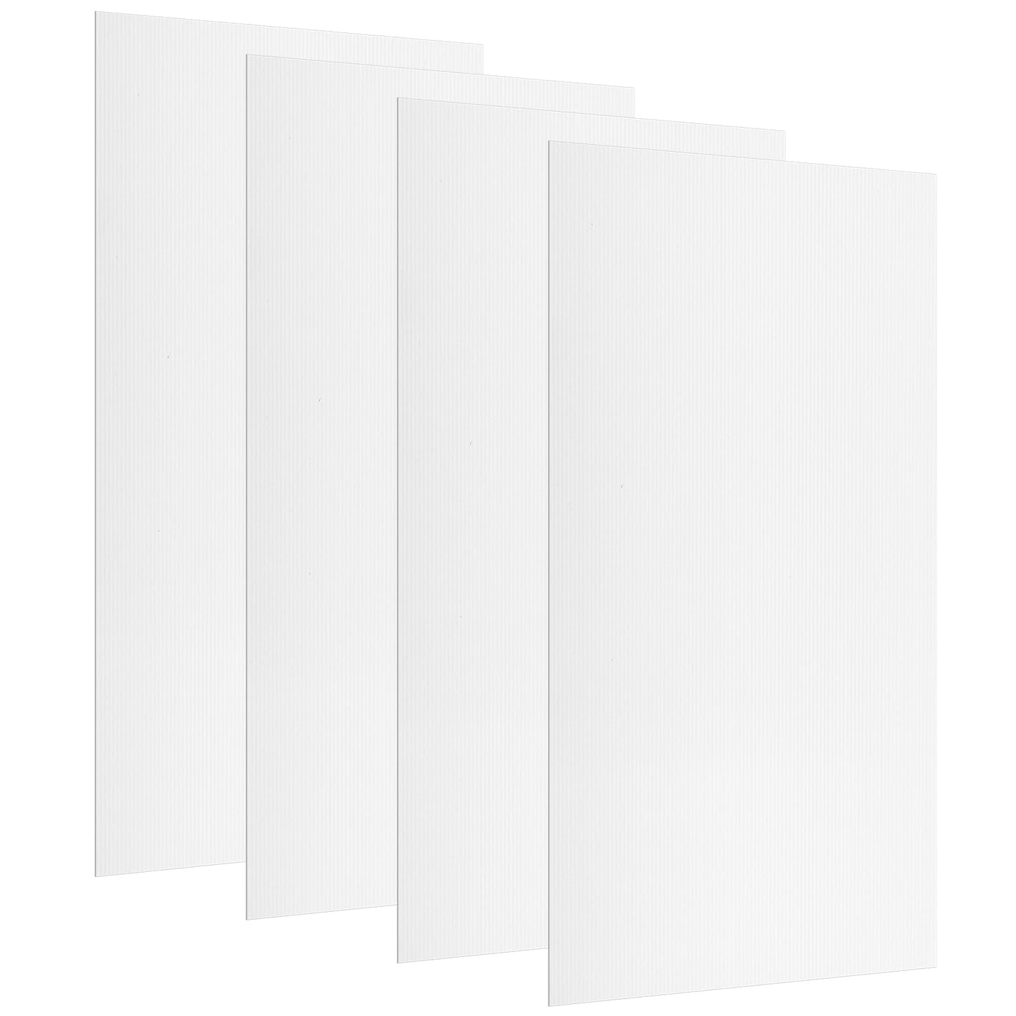 Pushglossy 4 Pack 23.75" x 47.75" Drop Ceiling Light Panel Diffuser Covers Fluorescent Lighting Panel Flat Sheet Polycarbonate Double-Wall Replacement Light Lens Cover with H Support