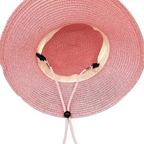 Windproof Hat Lanyard with Adjustable Chin Strap and Clips