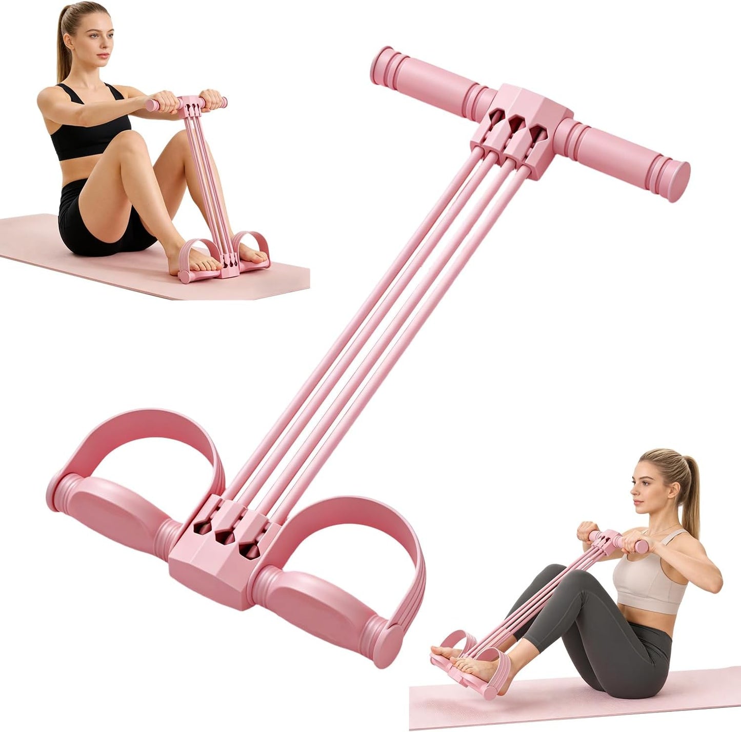 Regine Switzerland Pedal Resistance Band - 6-Tube Elastic Yoga Bands for Full-Body Stretching & Strength Training
