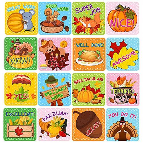 480 Pieces Fall Thanksgiving Motivational Stickers Set