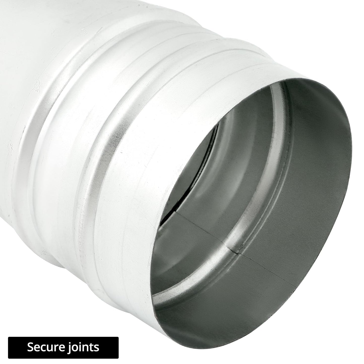 QWORK 4" to 3.15" Duct Reducer, 8.5" Long Steel HVAC Round Reducer Duct Fitting Pipe Increaser