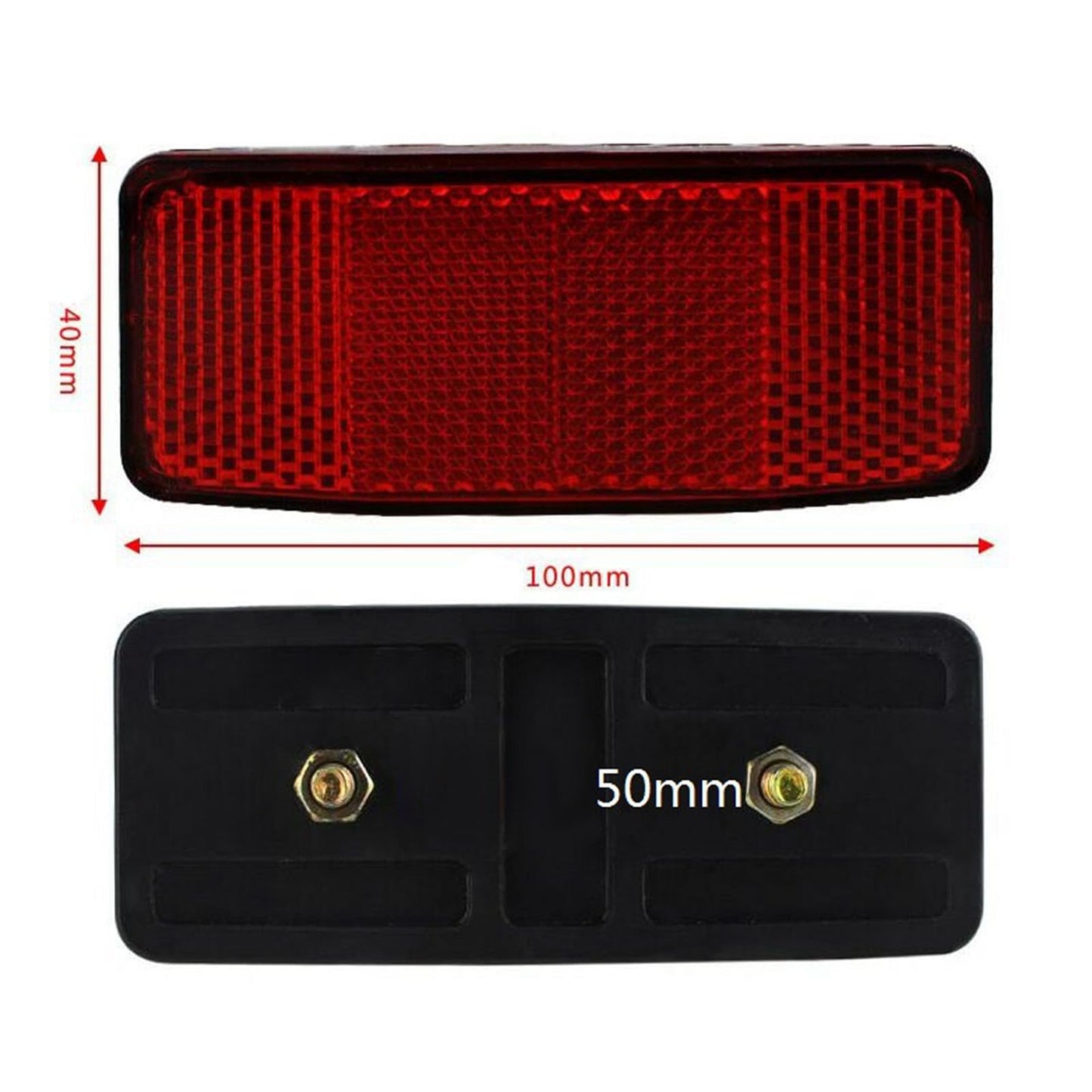 2PCS Bike Reflectors for Night Riding, Front and Rear Bicycle Reflectors with Mounting Bolts and Screws, Bike Safety Reflector for Rear Rack, Basket, Mountain Bike, Road Bike and Commuter Bicycle
