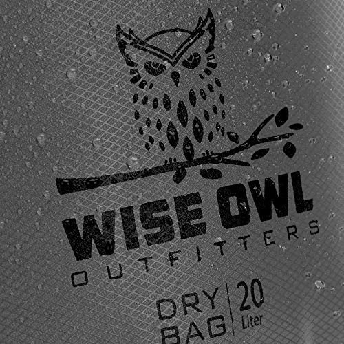 Wise Owl Outfitters Waterproof Dry Bag 3-Pack Grey - Lightweight 5L/10L/20L for Kayaking & Travel