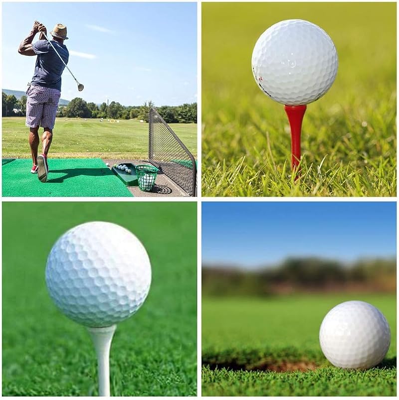 Natural Wood Golf Tees Pack - Mixed Color 3-1/4 Inch, 100 Count