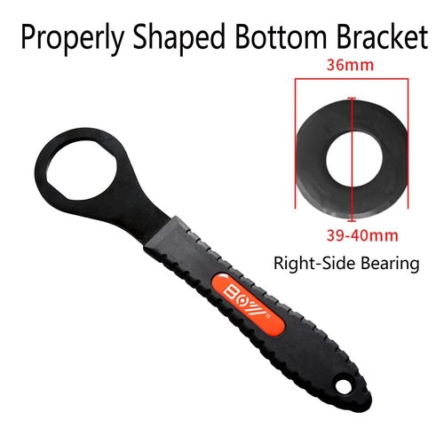 Chainrise 36mm Bottom Bracket Wrench Tool for Bike, Box End Tool for Vintage Bike Bottom Bracket Cup Removal, Heat-Treated Steel with Non-Slip Grip