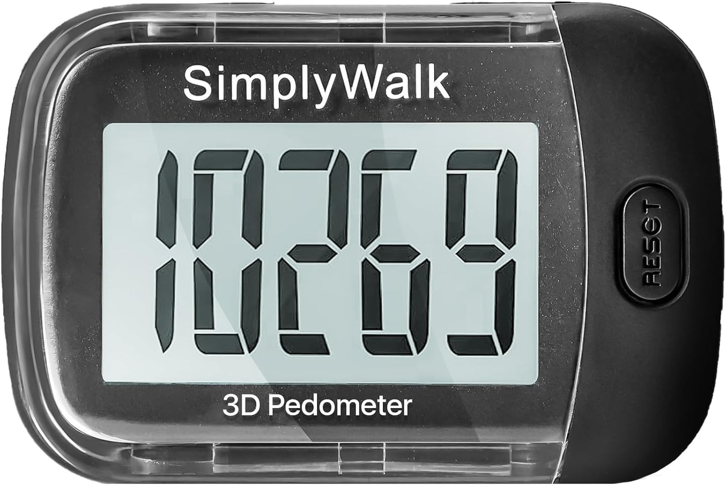 Simple Pedometer - Step Counter with Large Display for Walking | Ideal for Women, Men, Kids, Seniors