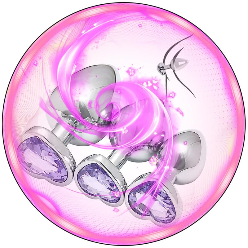 Heart-Shaped Exercise Kit with 3 Resistance Levels - Light Purple