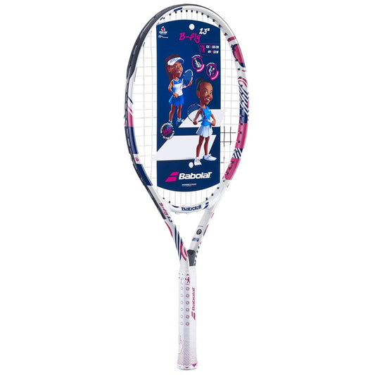 Babolat B’Fly Junior 23 Inch Tennis Racquet (White/Pink)