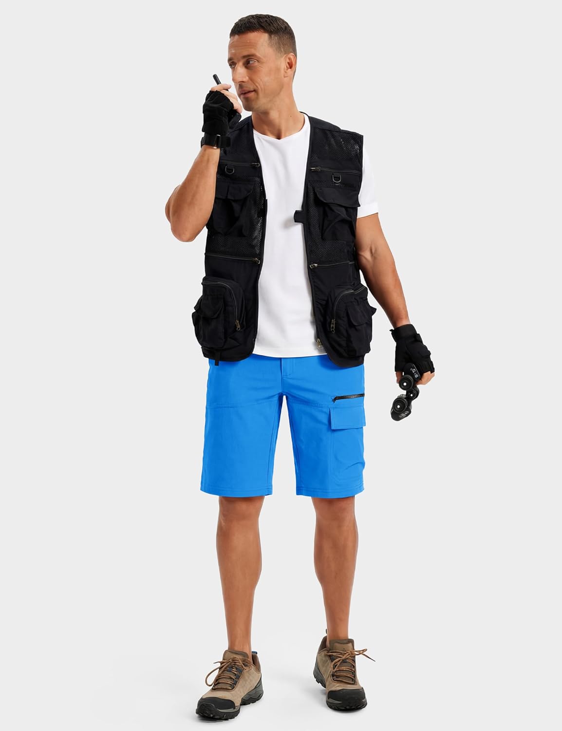 TACVASEN Men's Quick-Dry Cargo Shorts - Water-Resistant Casual Hiking Shorts | Summer Outdoor Wear
