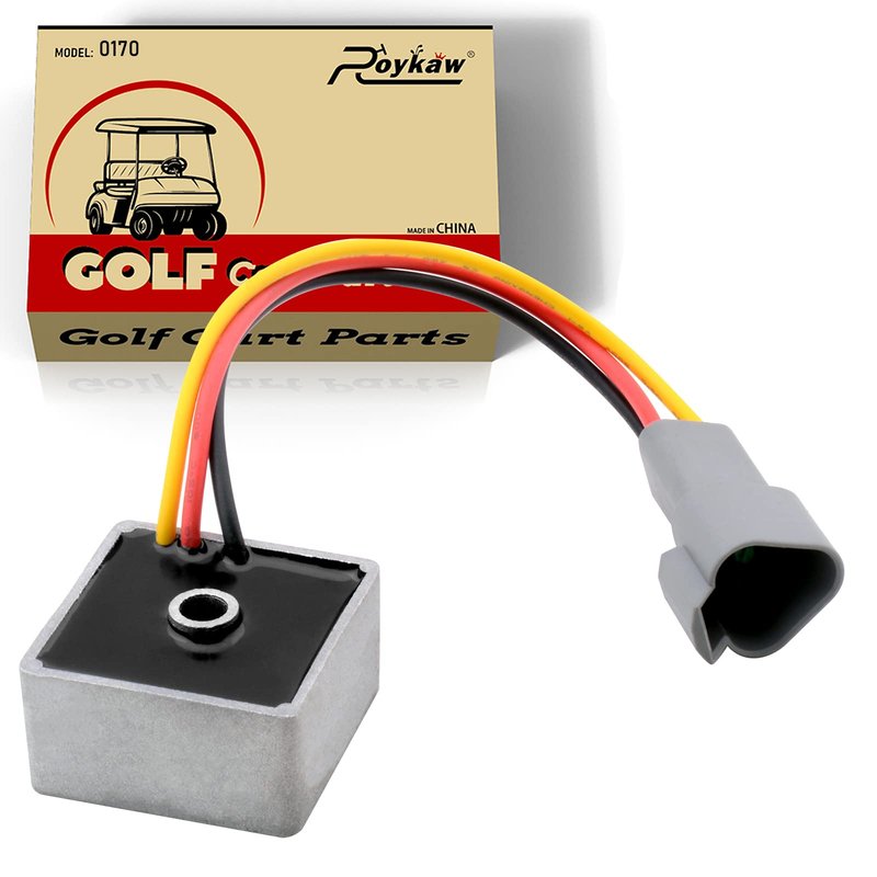 Roykaw Club Car Precedent 12V Voltage Regulator for 2004-up 4-Cycle Gas Golf Cart Replaces OEM #1025159-01, 1028033-01