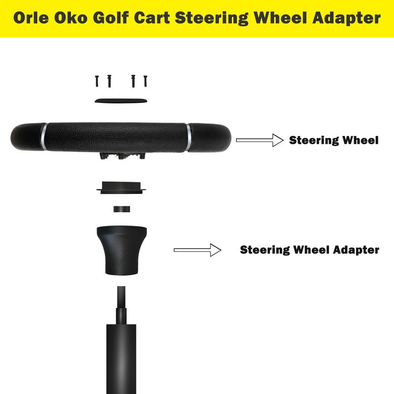 Orle Oko Golf Cart Steering Wheel Adapter Golf Cart Steering Wheel Adapter Hub Golf Cart Accessories for Club Car DS Golf Cart
