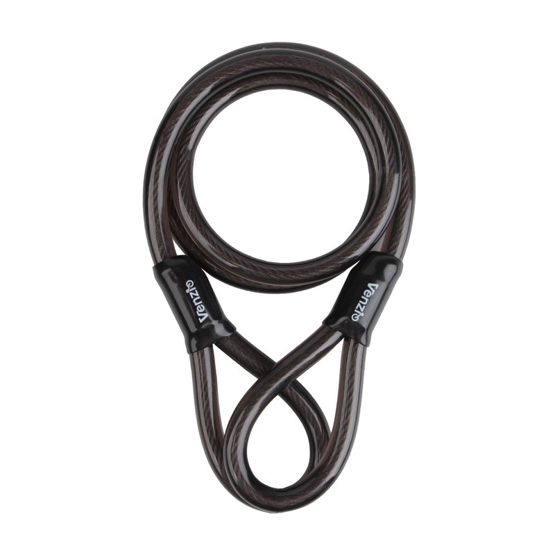 Venzio Heavy Duty 4FT 12mm (1/2 inch) Bike Lock Cable with Loops, Security Steel Lock Cable, PVC Coated Anti-Theft Chain for Bicycle, Gate, Grill, Generator
