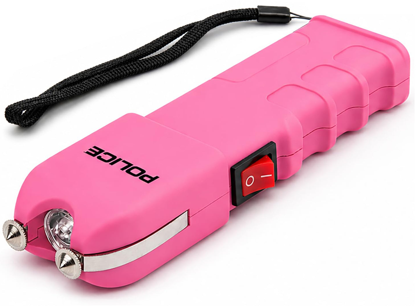 POLICE Stun Gun for Self Defense 928 - High Voltage Rechargeable with LED Flashlight, Compact & Heavy Duty, Personal Security for Women - Pink