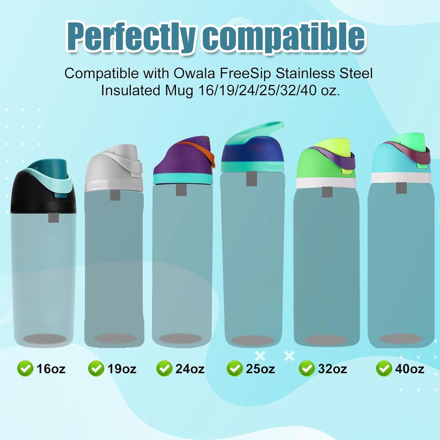 Owala | 2-Pack Bottle Seal Ring & Replacement Stopper - BPA-Free Silicone O-Ring for 24oz & 32oz Water Bottles