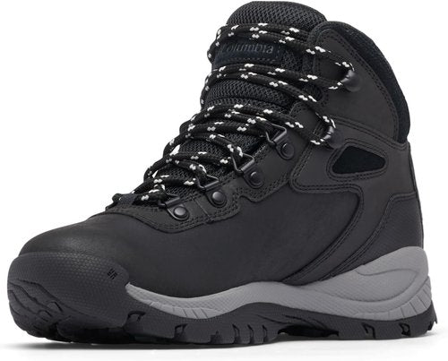 Columbia Women's Newton Ridge Waterproof Hiking Boots - Lightweight & Durable | Black/Chalk, Size 8.5