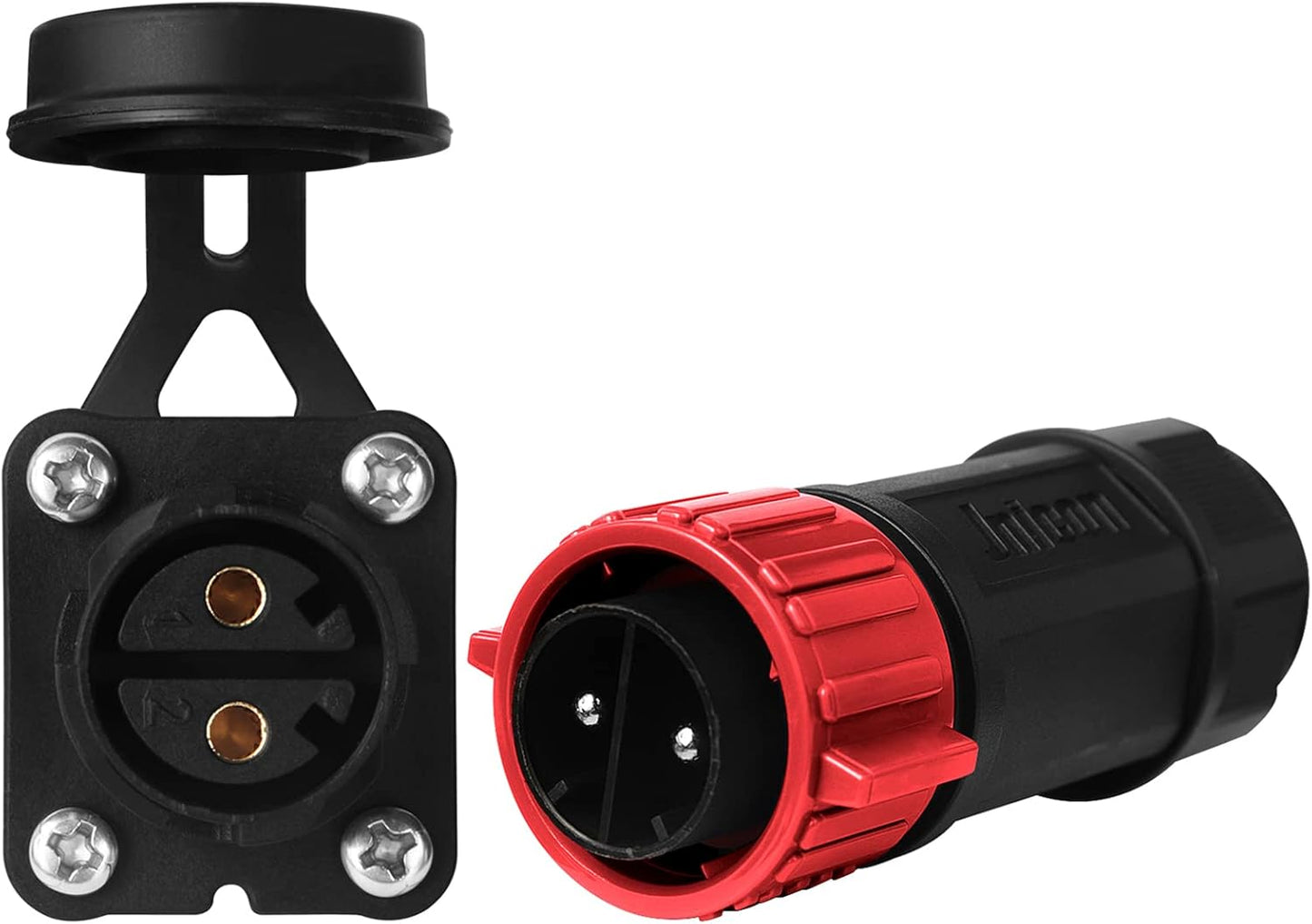 Skiennix Trolling Motor Plug Receptacle Set - Waterproof 12V/24V/36V/48V DC Power Connector for Marine Use
