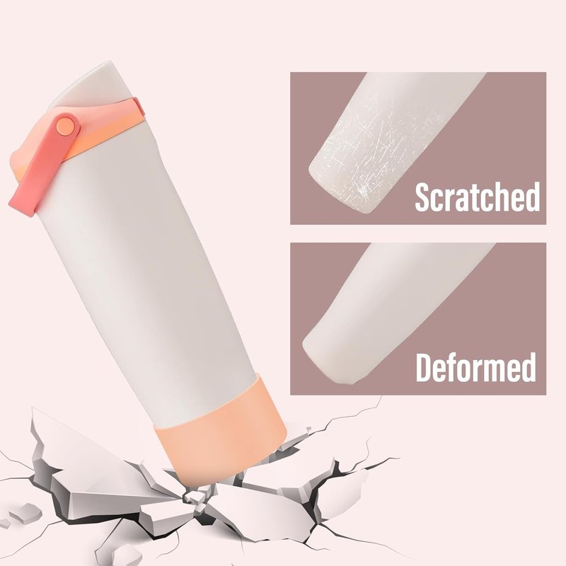 2 Pcs Silicone Boot for Owala 40oz & 30oz FreeSip Sway Tumblers, Protective Bottom Bumper Anti-Slip Sleeve Accessories for FreeSip Sway Water Bottles, Dishwasher Safe and BPA Free(Glacier+Orchid)