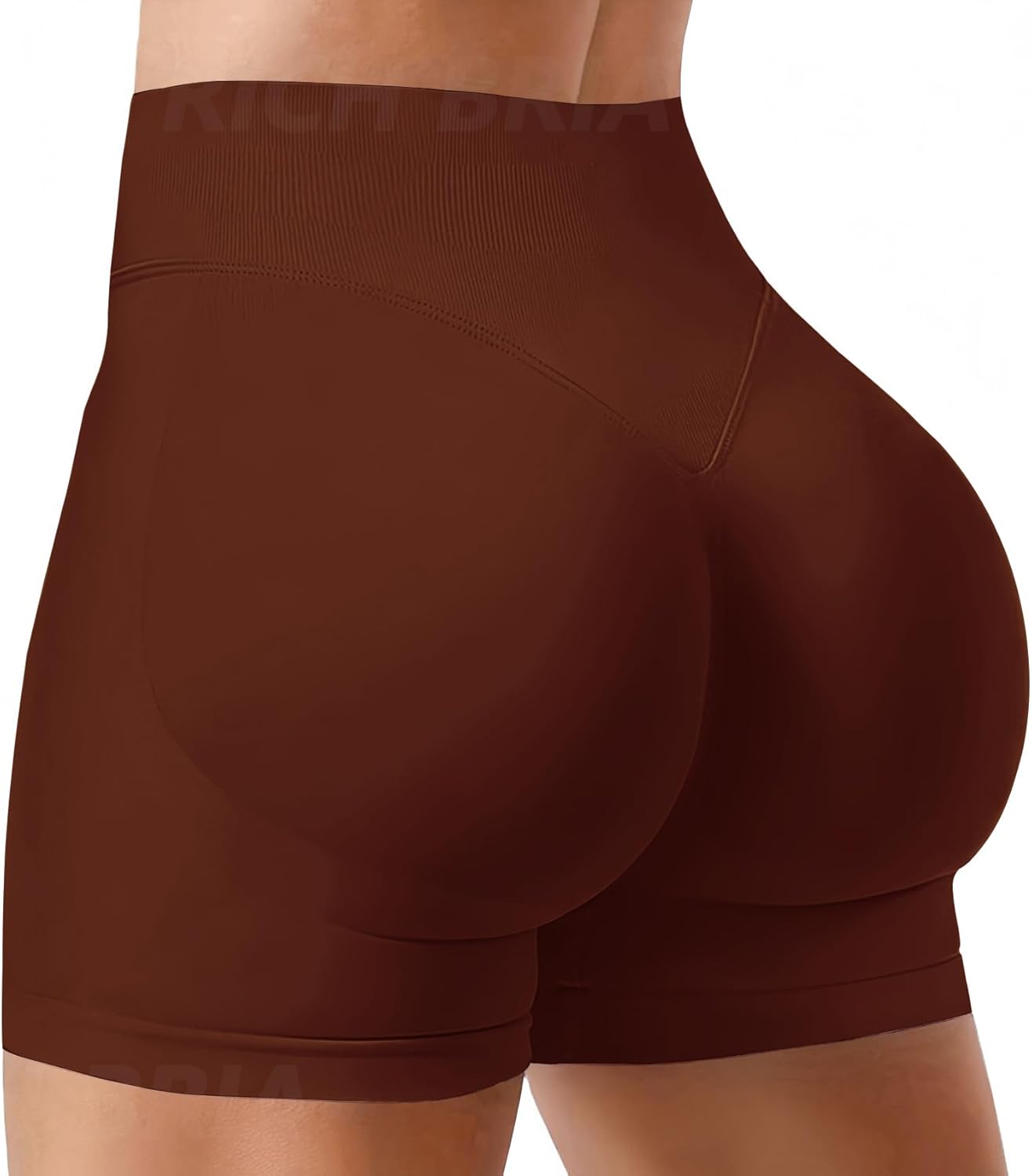Skiennix Women's Workout Gym Shorts - 4.5" Seamless Tummy Control & Hidden Scrunch Butt Lift
