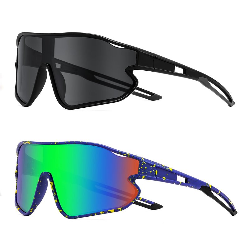 YuJian 2PACK Kids Sports Sunglasses Youth Sunglasses Boys Girls Softball Baseball Sunglass Cycling Goggles