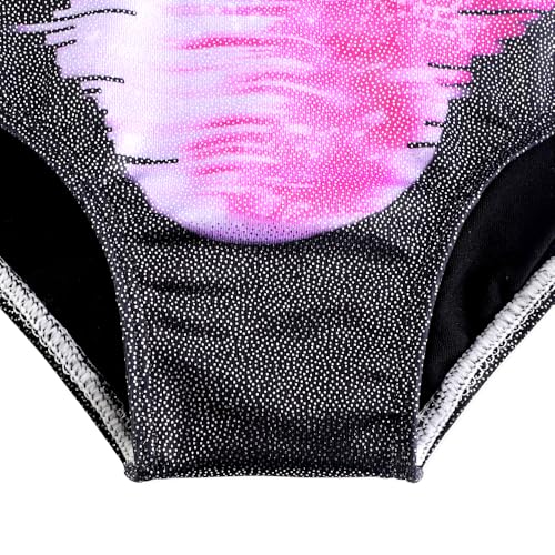 Sparkly Gymnastics Leotard for Girls - Horizontal Stripes - 2-3T